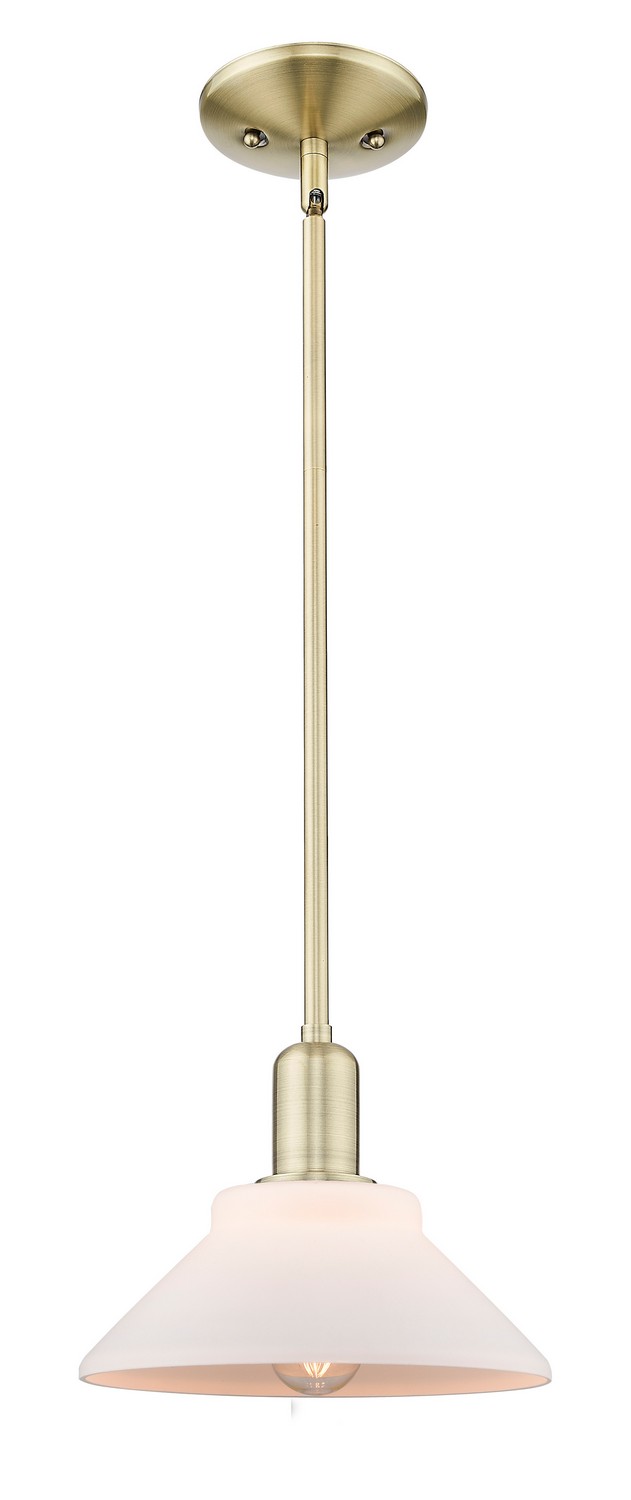 One Light Mini Pendant by Innovations - Arcadia Collection, Antique Brass Finish - 716-1S-AB-G131