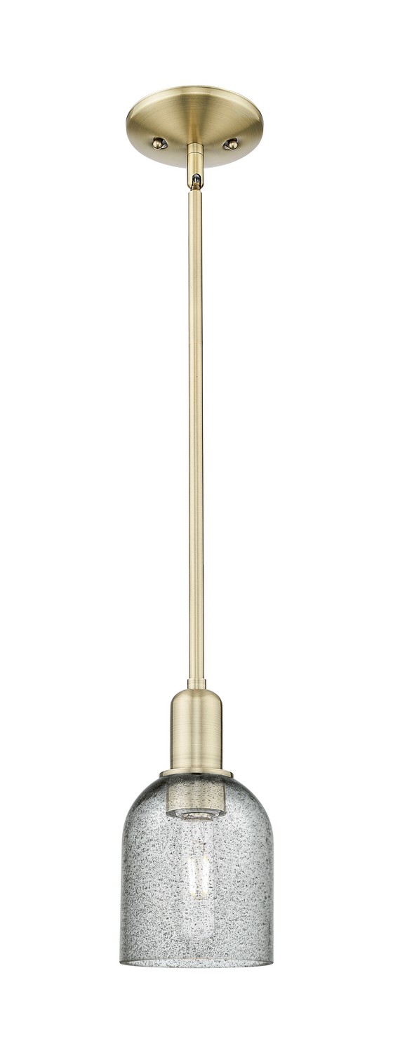One Light Mini Pendant by Innovations - Arcadia Collection, Antique Brass Finish - 716-1S-AB-G257
