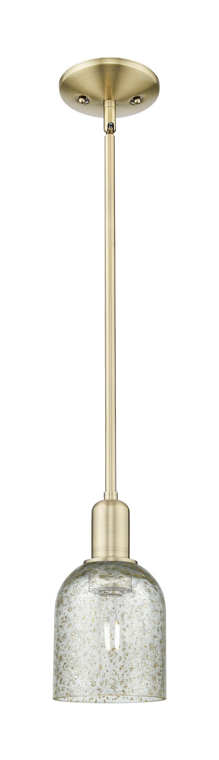 One Light Mini Pendant by Innovations - Arcadia Collection, Antique Brass Finish - 716-1S-AB-G259