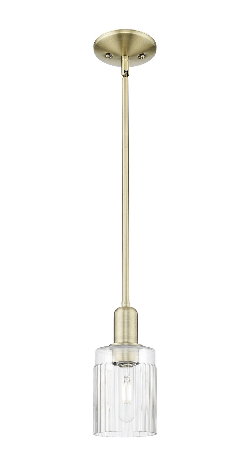 One Light Mini Pendant by Innovations - Arcadia Collection, Antique Brass Finish - 716-1S-AB-G342