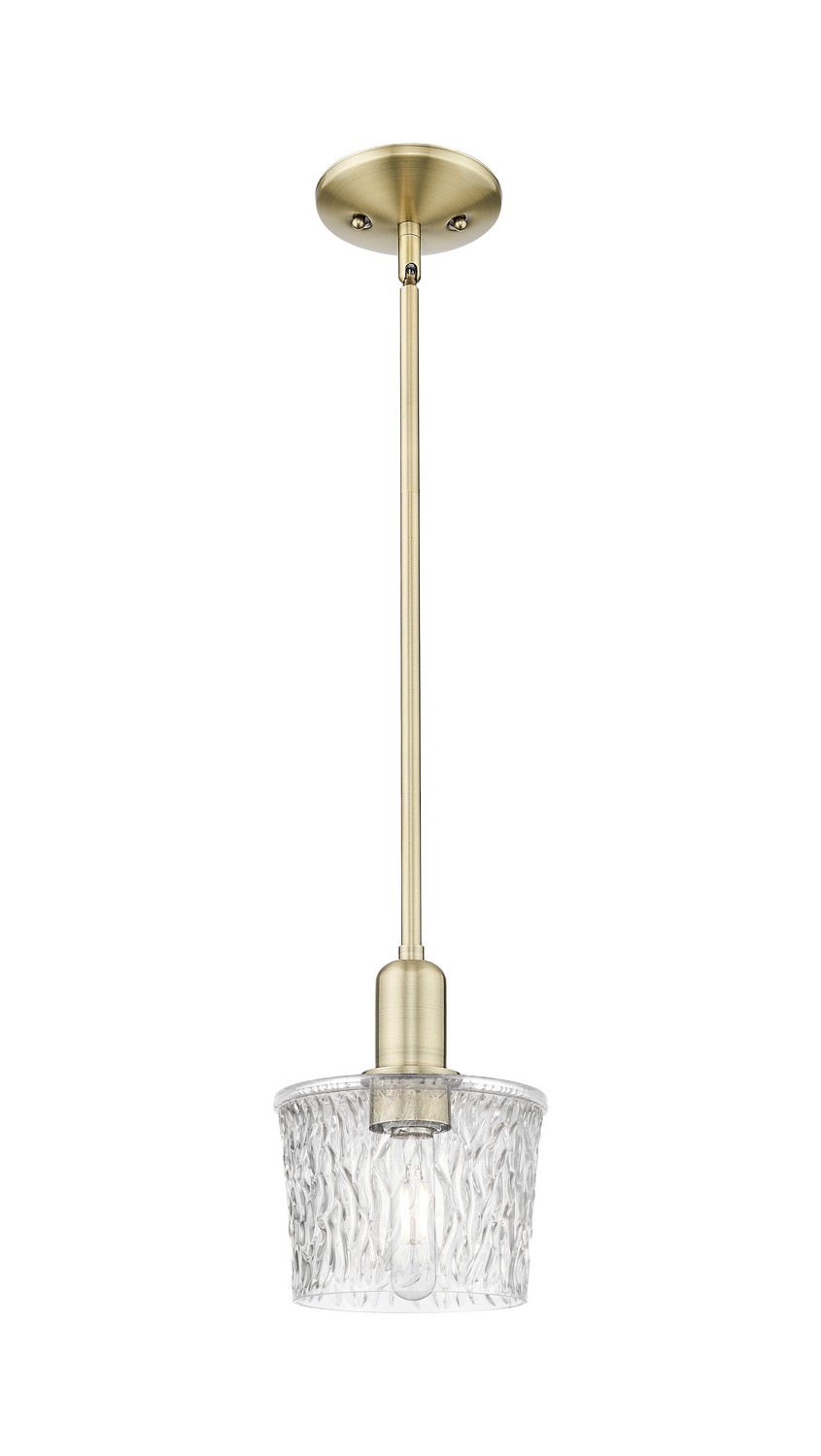 One Light Mini Pendant by Innovations - Arcadia Collection, Antique Brass Finish - 716-1S-AB-G402
