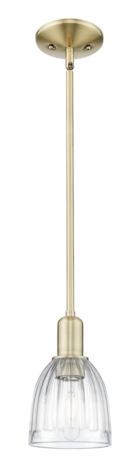 One Light Mini Pendant by Innovations - Arcadia Collection, Antique Brass Finish - 716-1S-AB-G442