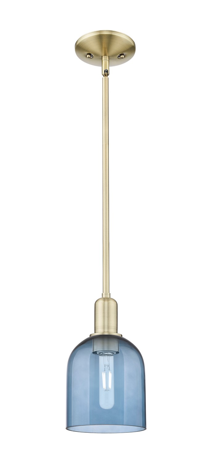 One Light Mini Pendant by Innovations - Arcadia Collection, Antique Brass Finish - 716-1S-AB-G558-6BL