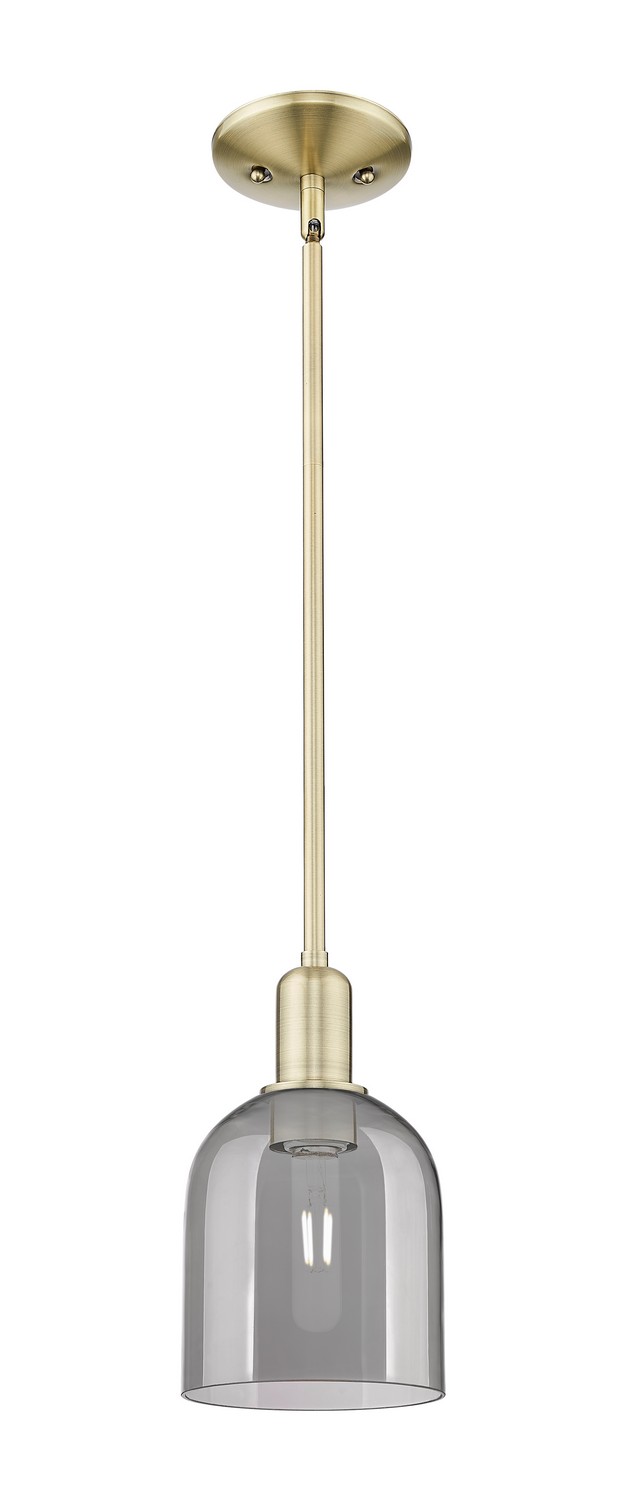 One Light Mini Pendant by Innovations - Arcadia Collection, Antique Brass Finish - 716-1S-AB-G558-6SM