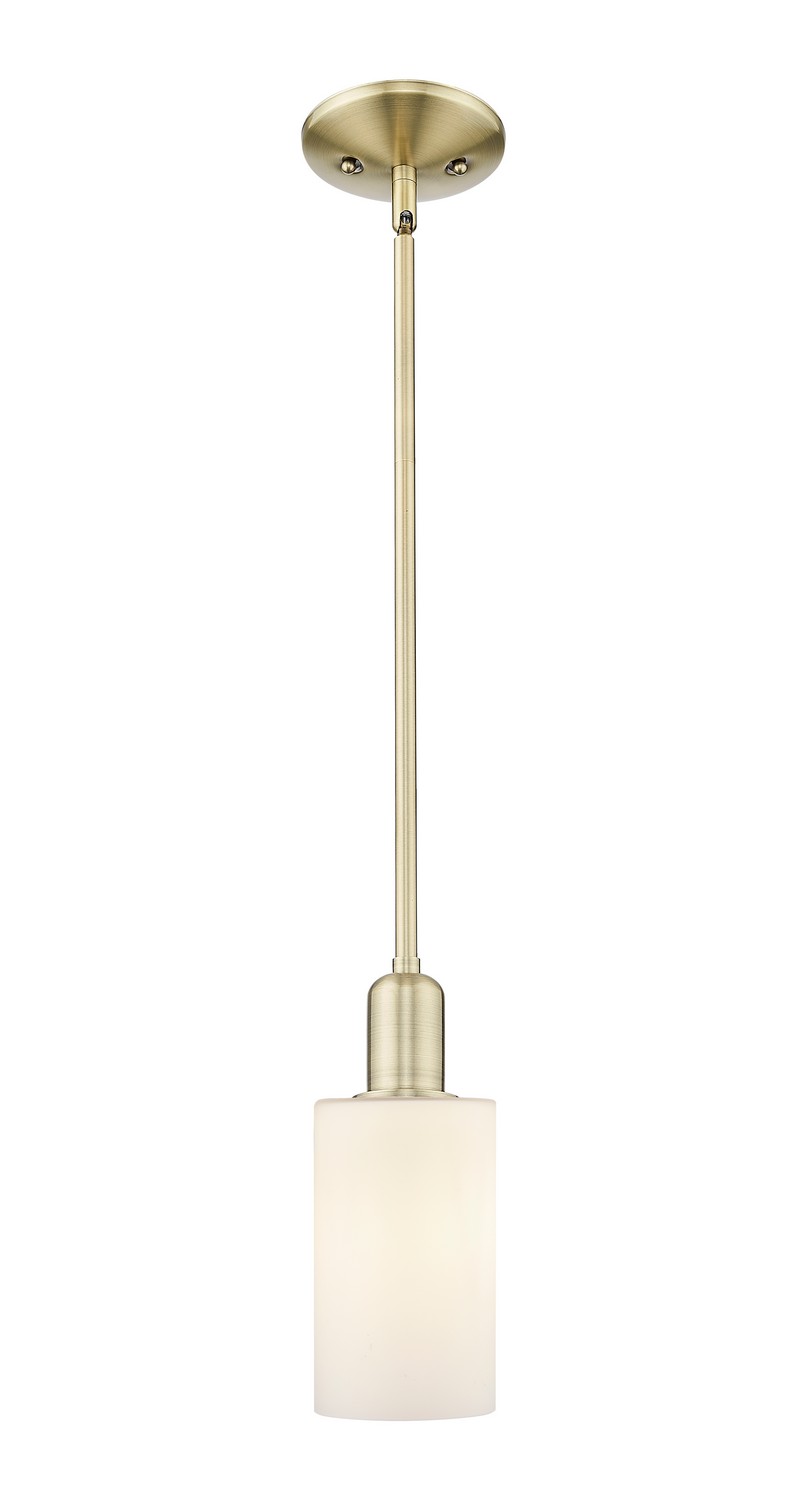 One Light Mini Pendant by Innovations - Arcadia Collection, Antique Brass Finish - 716-1S-AB-G801