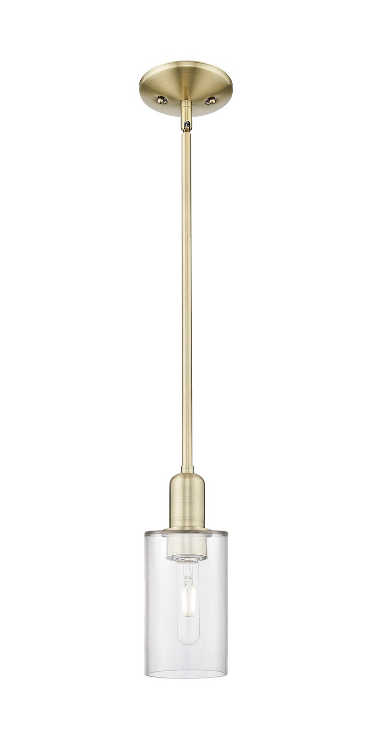 One Light Mini Pendant by Innovations - Arcadia Collection, Antique Brass Finish - 716-1S-AB-G802