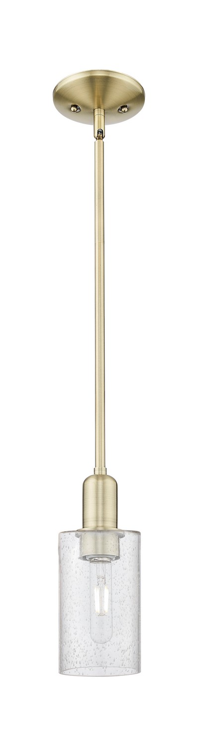 One Light Mini Pendant by Innovations - Arcadia Collection, Antique Brass Finish - 716-1S-AB-G804