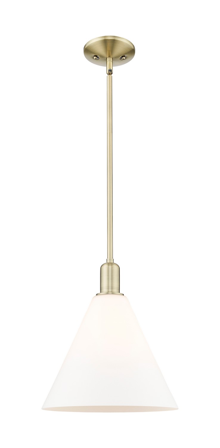 One Light Mini Pendant by Innovations - Arcadia Collection, Antique Brass Finish - 716-1S-AB-GBC-121