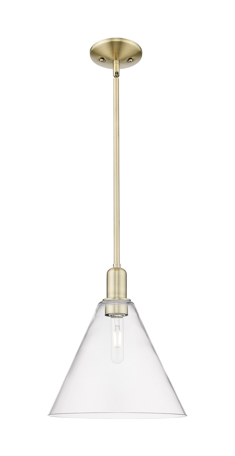 One Light Mini Pendant by Innovations - Arcadia Collection, Antique Brass Finish - 716-1S-AB-GBC-122