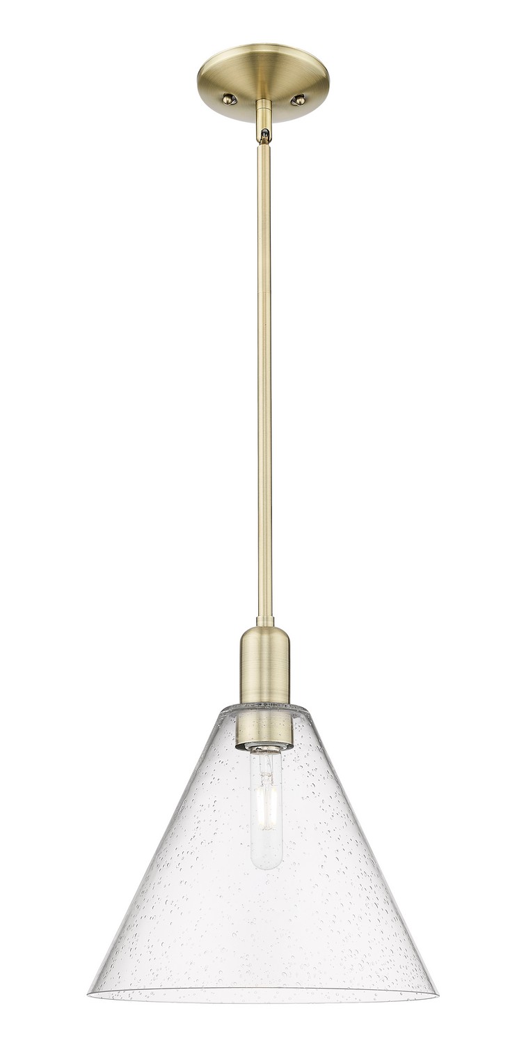 One Light Mini Pendant by Innovations - Arcadia Collection, Antique Brass Finish - 716-1S-AB-GBC-124