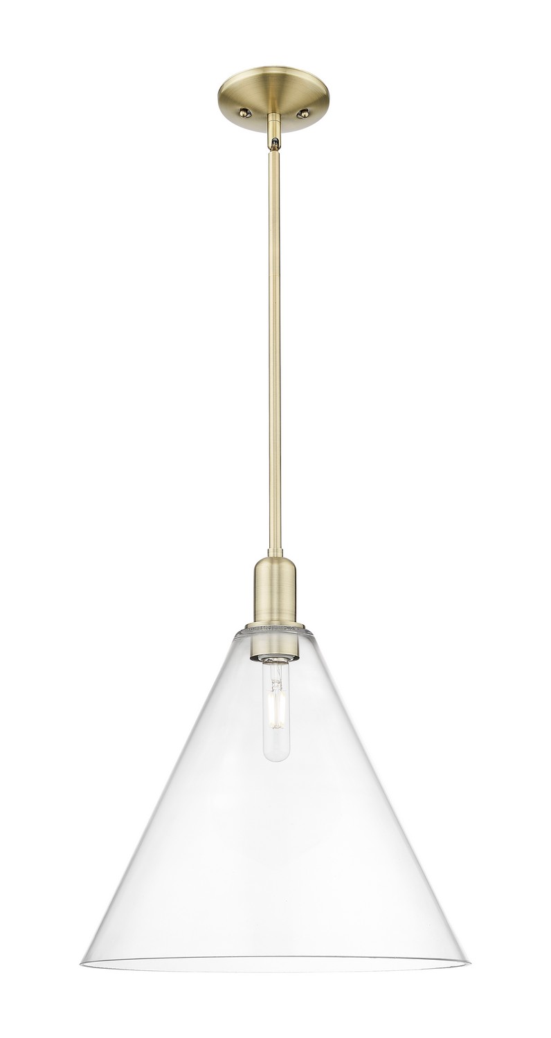 One Light Mini Pendant by Innovations - Arcadia Collection, Antique Brass Finish - 716-1S-AB-GBC-162