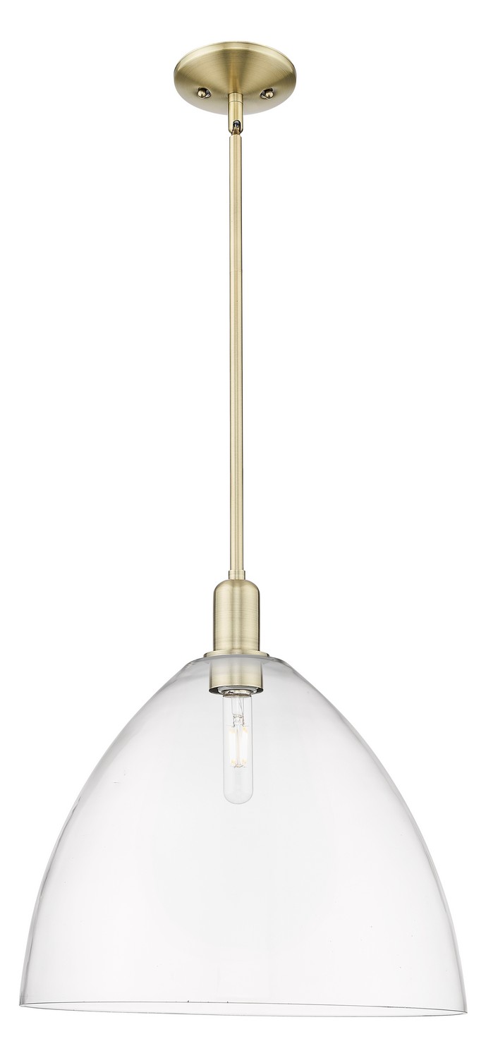One Light Mini Pendant by Innovations - Arcadia Collection, Antique Brass Finish - 716-1S-AB-GBD-162