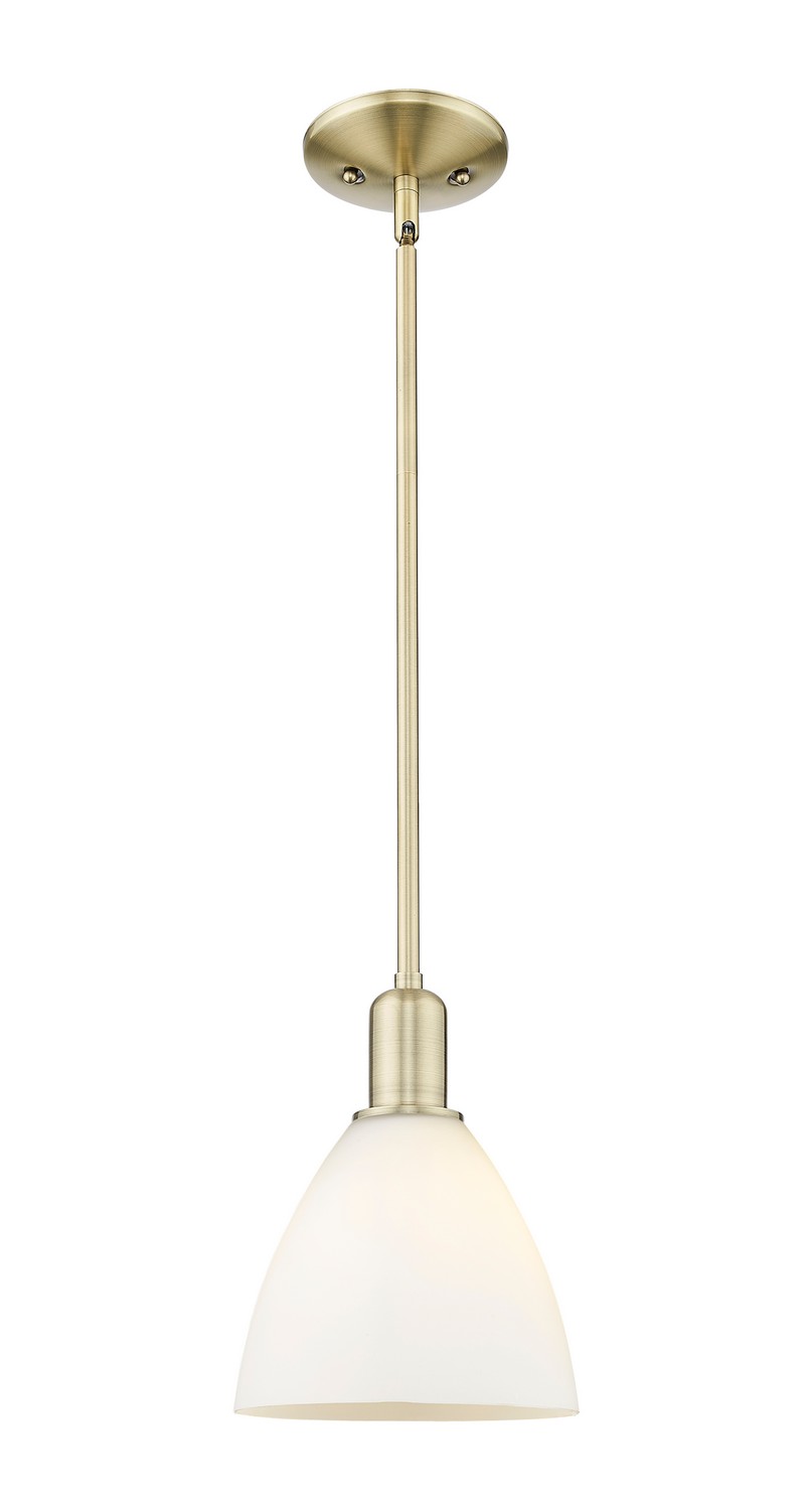 One Light Mini Pendant by Innovations - Arcadia Collection, Antique Brass Finish - 716-1S-AB-GBD-751