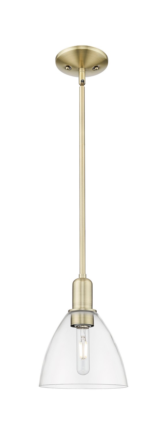 One Light Mini Pendant by Innovations - Arcadia Collection, Antique Brass Finish - 716-1S-AB-GBD-752