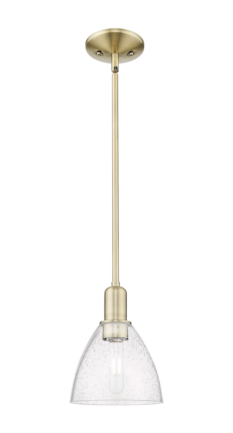 One Light Mini Pendant by Innovations - Arcadia Collection, Antique Brass Finish - 716-1S-AB-GBD-754