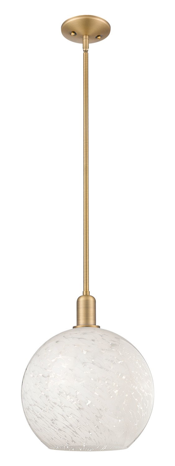 One Light Mini Pendant by Innovations - Arcadia Collection, Brushed Brass Finish - 716-1S-BB-G1216-12WM