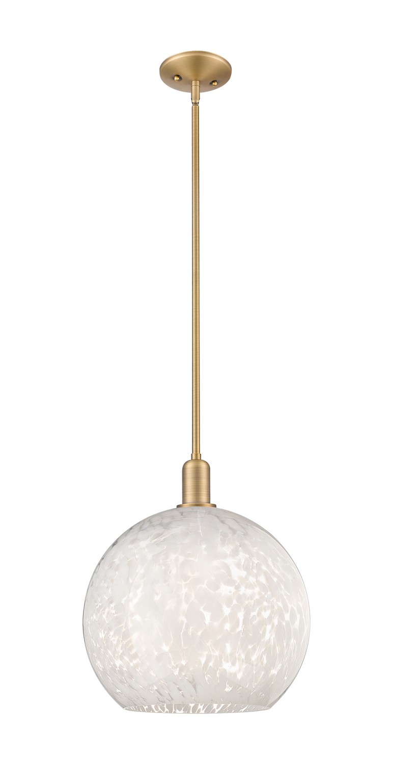 One Light Mini Pendant by Innovations - Arcadia Collection, Brushed Brass Finish - 716-1S-BB-G1216-14WM