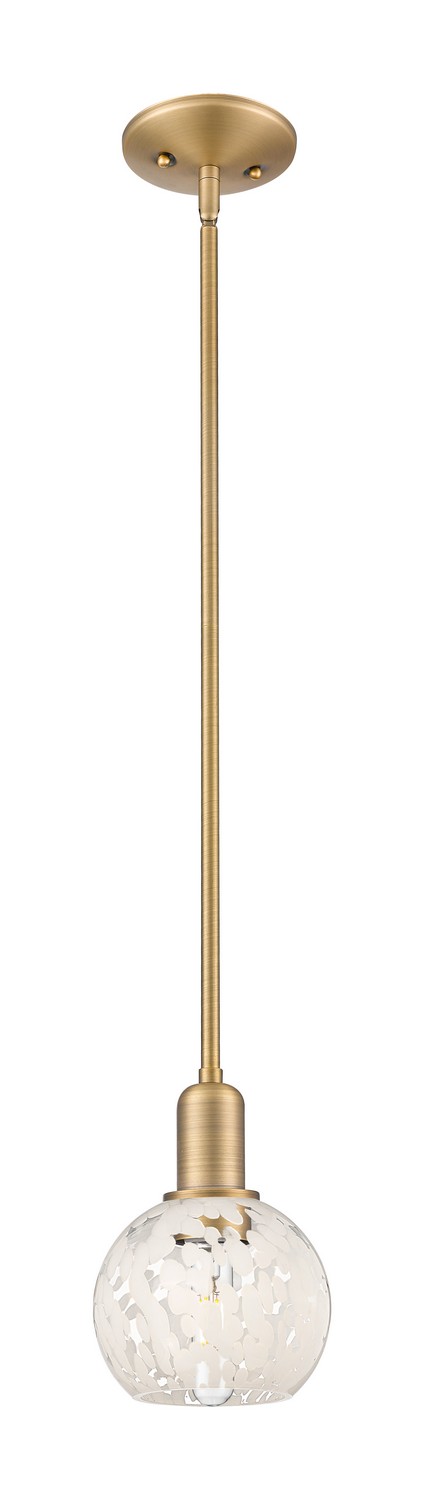 One Light Mini Pendant by Innovations - Arcadia Collection, Brushed Brass Finish - 716-1S-BB-G1216-6WM