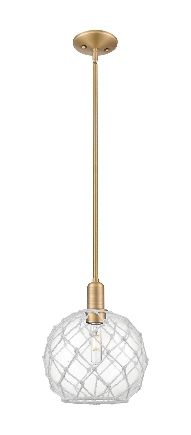 One Light Mini Pendant by Innovations - Arcadia Collection, Brushed Brass Finish - 716-1S-BB-G122-10RW