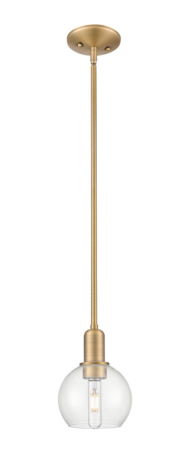 One Light Mini Pendant by Innovations - Arcadia Collection, Brushed Brass Finish - 716-1S-BB-G122-6