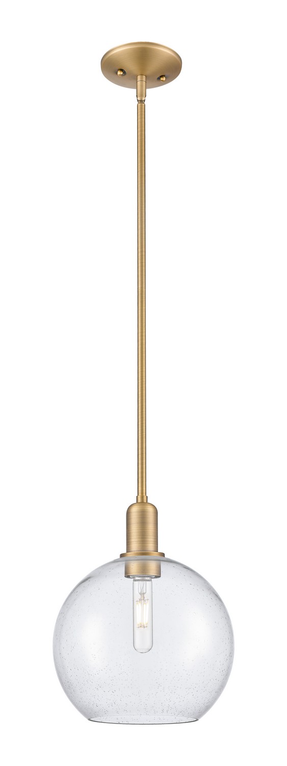 One Light Mini Pendant by Innovations - Arcadia Collection, Brushed Brass Finish - 716-1S-BB-G124-10
