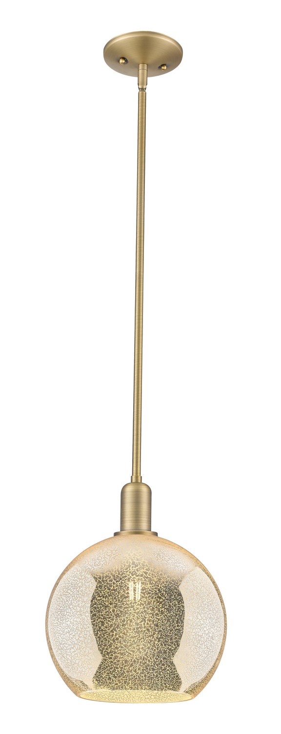 One Light Mini Pendant by Innovations - Arcadia Collection, Brushed Brass Finish - 716-1S-BB-G128-10
