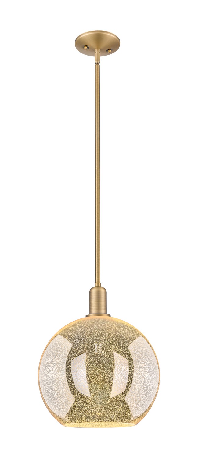 One Light Mini Pendant by Innovations - Arcadia Collection, Brushed Brass Finish - 716-1S-BB-G128-12
