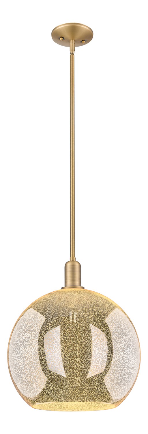 One Light Mini Pendant by Innovations - Arcadia Collection, Brushed Brass Finish - 716-1S-BB-G128-14