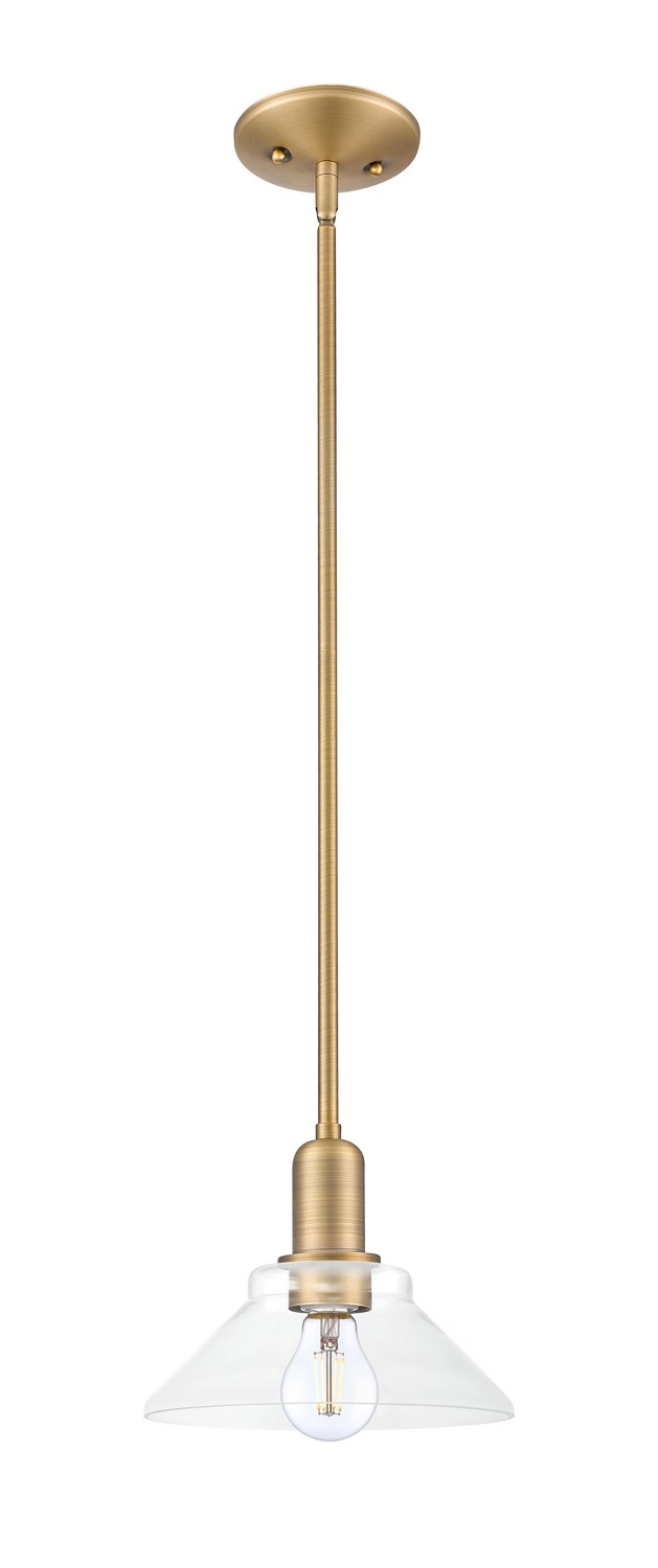 One Light Mini Pendant by Innovations - Arcadia Collection, Brushed Brass Finish - 716-1S-BB-G132