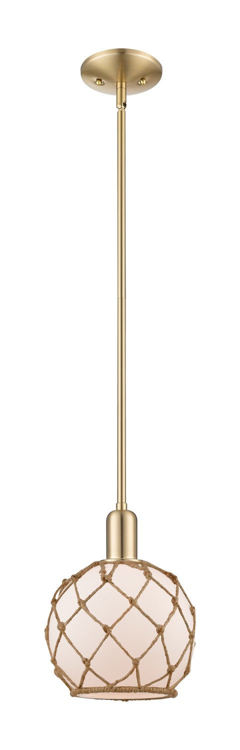 One Light Mini Pendant by Innovations - Arcadia Collection, Champagne Bronze Finish - 716-1S-CB-G121-8RB