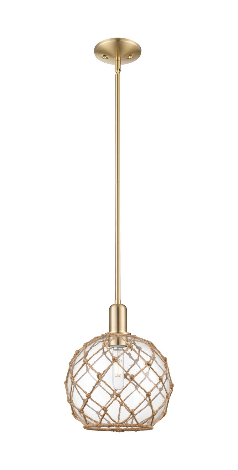 One Light Mini Pendant by Innovations - Arcadia Collection, Champagne Bronze Finish - 716-1S-CB-G122-10RB