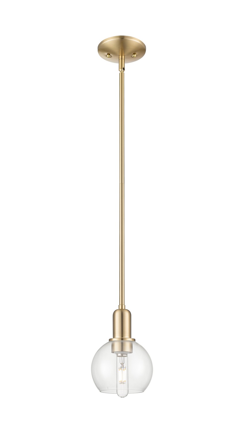 One Light Mini Pendant by Innovations - Arcadia Collection, Champagne Bronze Finish - 716-1S-CB-G122-6