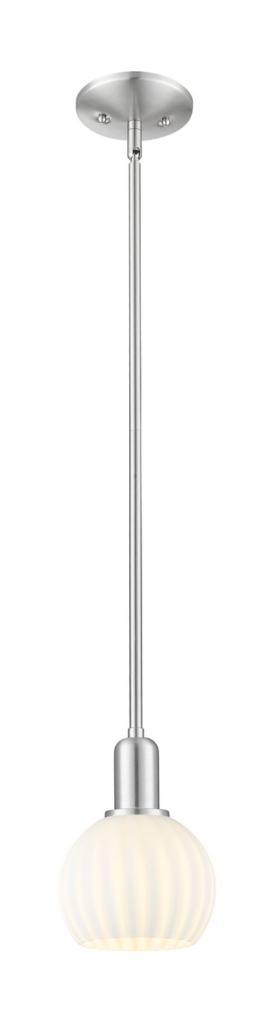 One Light Mini Pendant by Innovations - Arcadia Collection, Brushed Satin Nickel Finish - 716-1S-SN-G1217-6WV