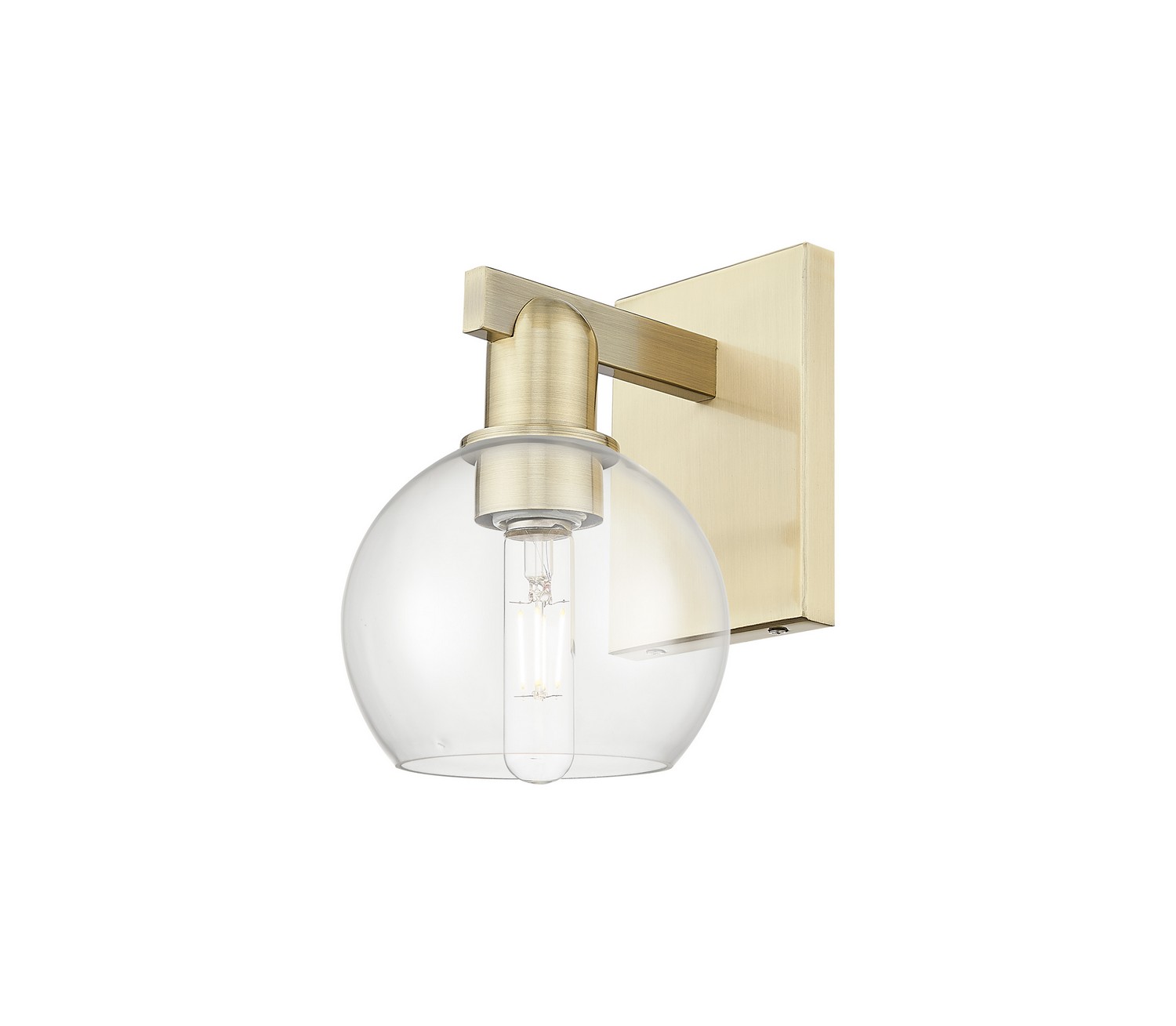 One Light Wall Sconce by Innovations - Arcadia Collection, Antique Brass Finish - 716-1W-AB-G122-6