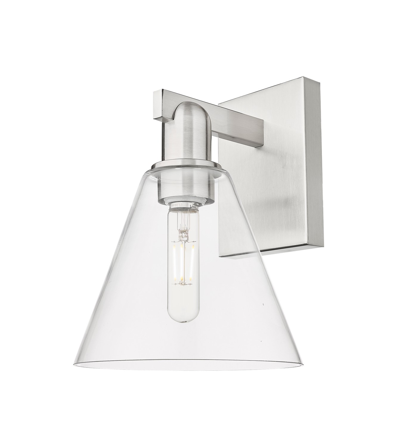 One Light Wall Sconce by Innovations - Arcadia Collection, Brushed Satin Nickel Finish - 716-1W-SN-GBC-82