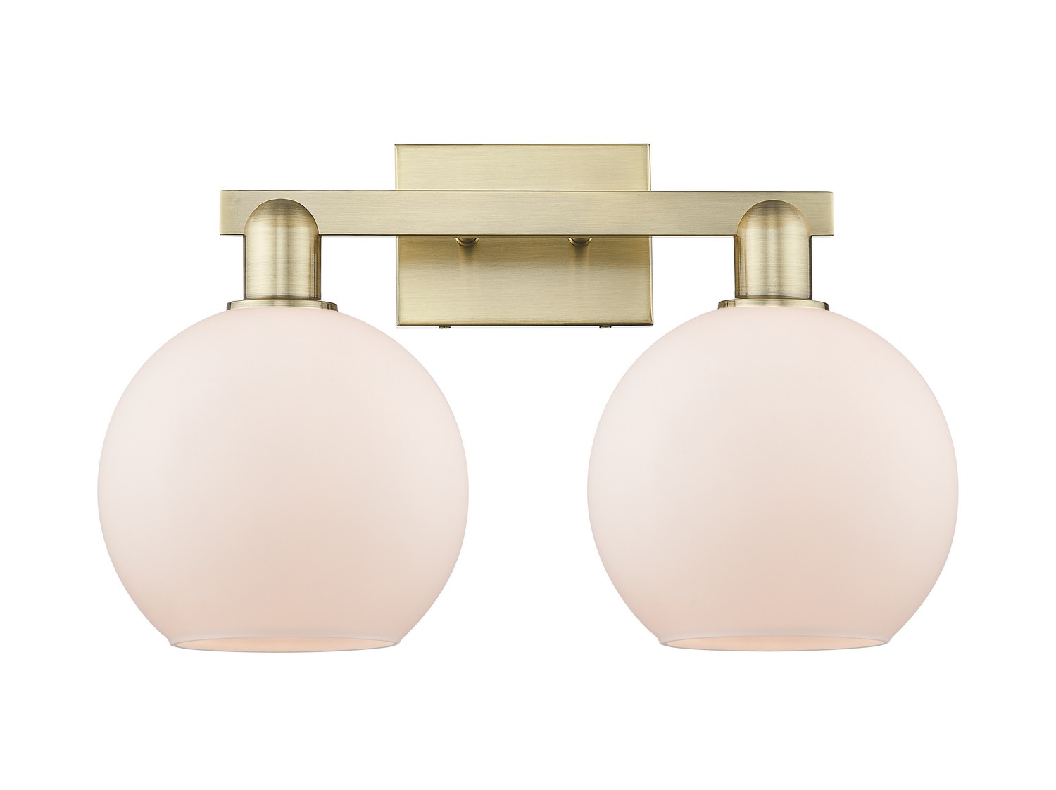 Two Light Bath Vanity by Innovations - Arcadia Collection, Antique Brass Finish - 716-2W-AB-G121-8