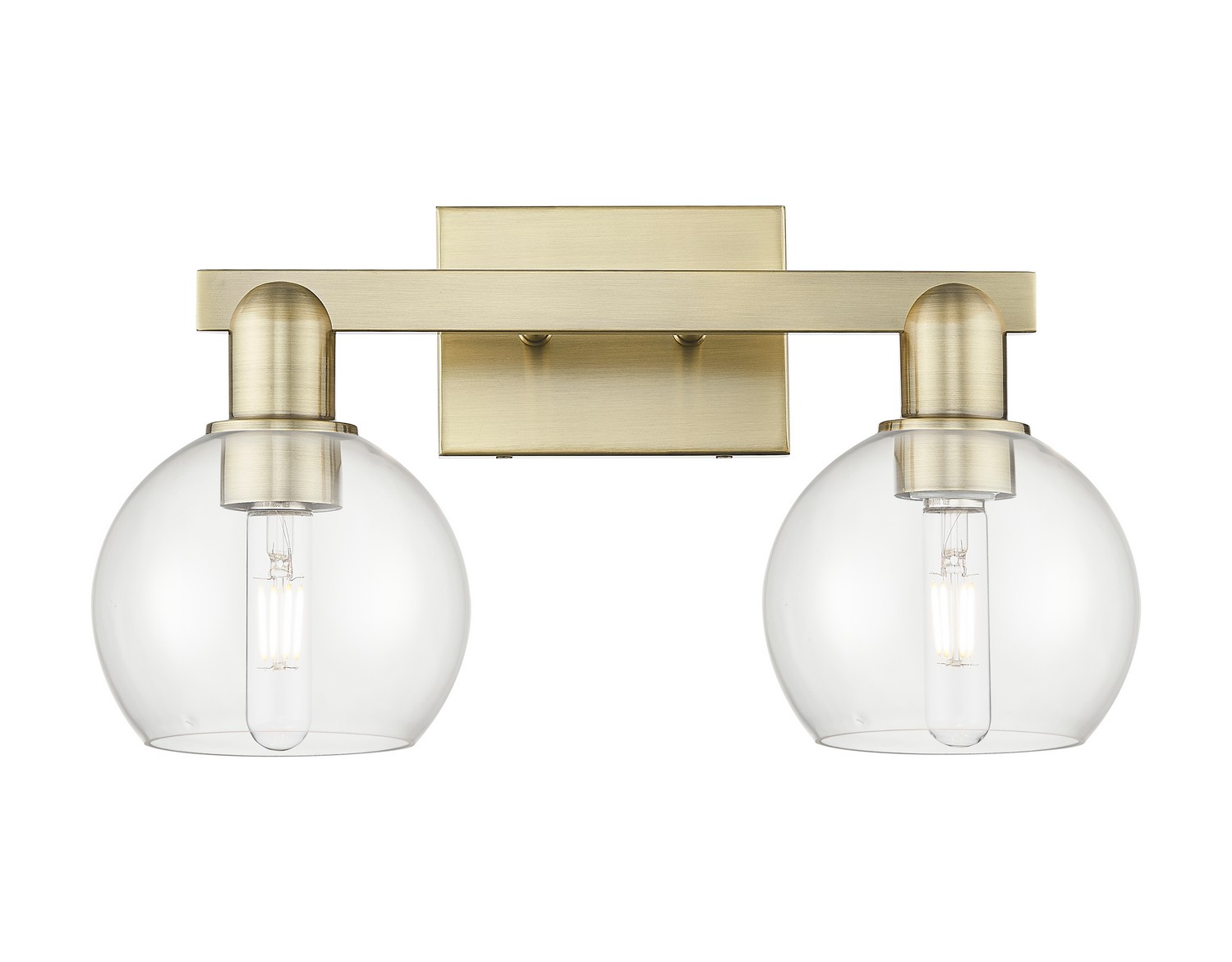 Two Light Bath Vanity by Innovations - Arcadia Collection, Antique Brass Finish - 716-2W-AB-G122-6