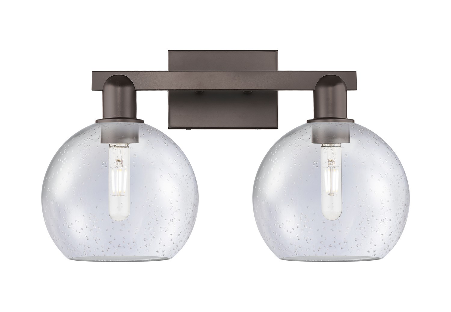 Two Light Bath Vanity by Innovations - Arcadia Collection, Oil Rubbed Bronze Finish - 716-2W-OB-G124-8