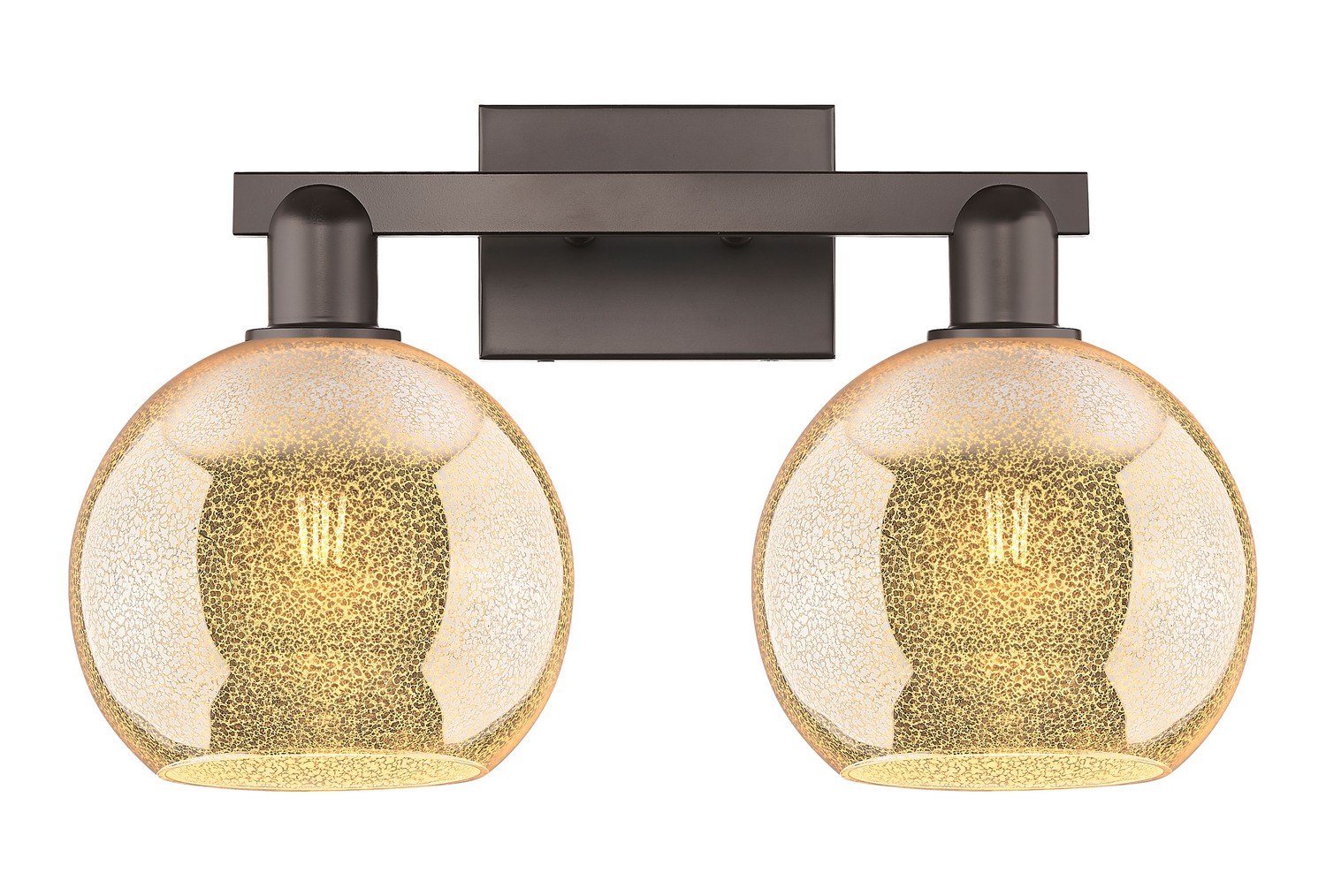 Two Light Bath Vanity by Innovations - Arcadia Collection, Oil Rubbed Bronze Finish - 716-2W-OB-G128-8