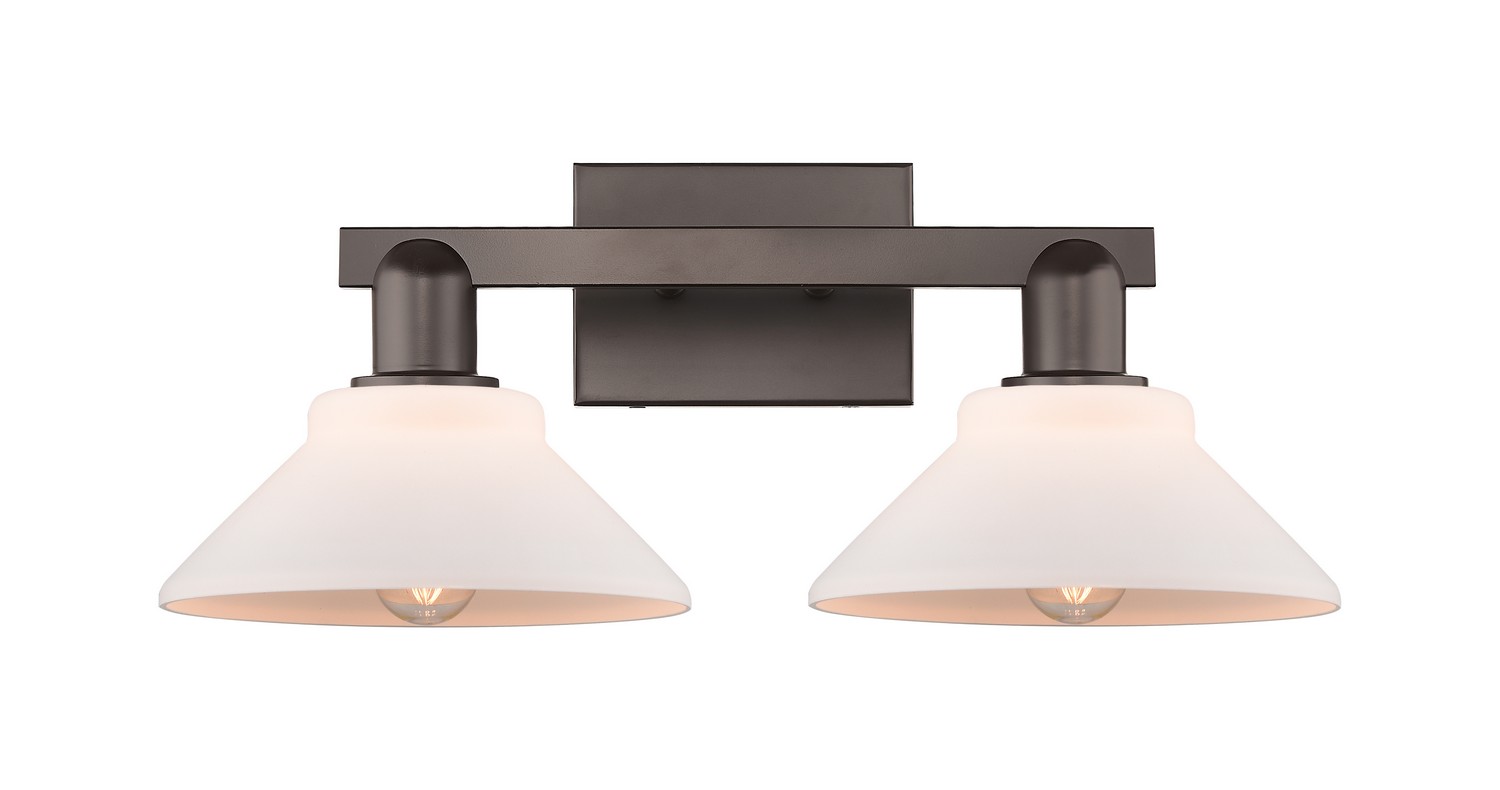 Two Light Bath Vanity by Innovations - Arcadia Collection, Oil Rubbed Bronze Finish - 716-2W-OB-G131