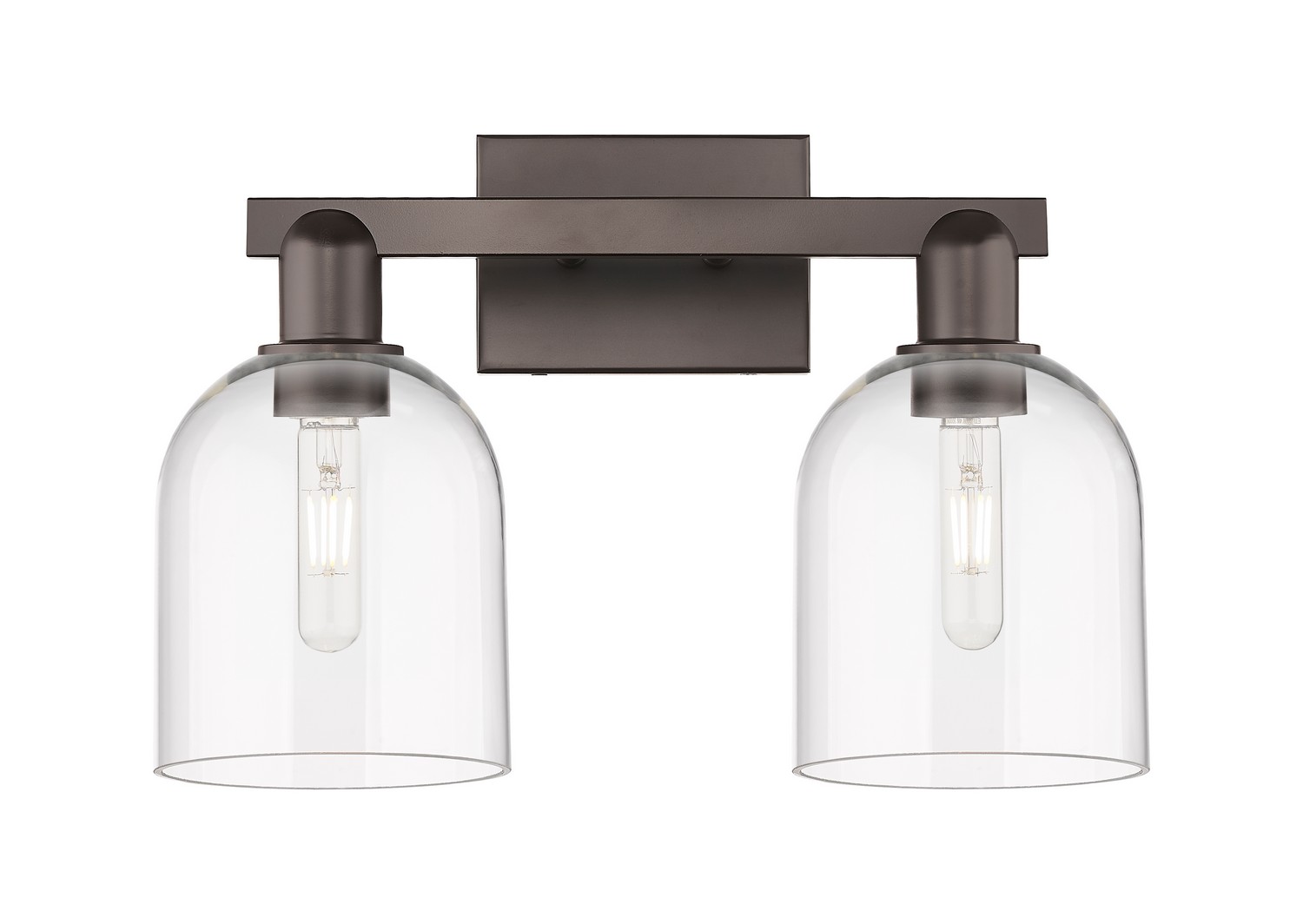 Two Light Bath Vanity by Innovations - Arcadia Collection, Oil Rubbed Bronze Finish - 716-2W-OB-G558-6CL