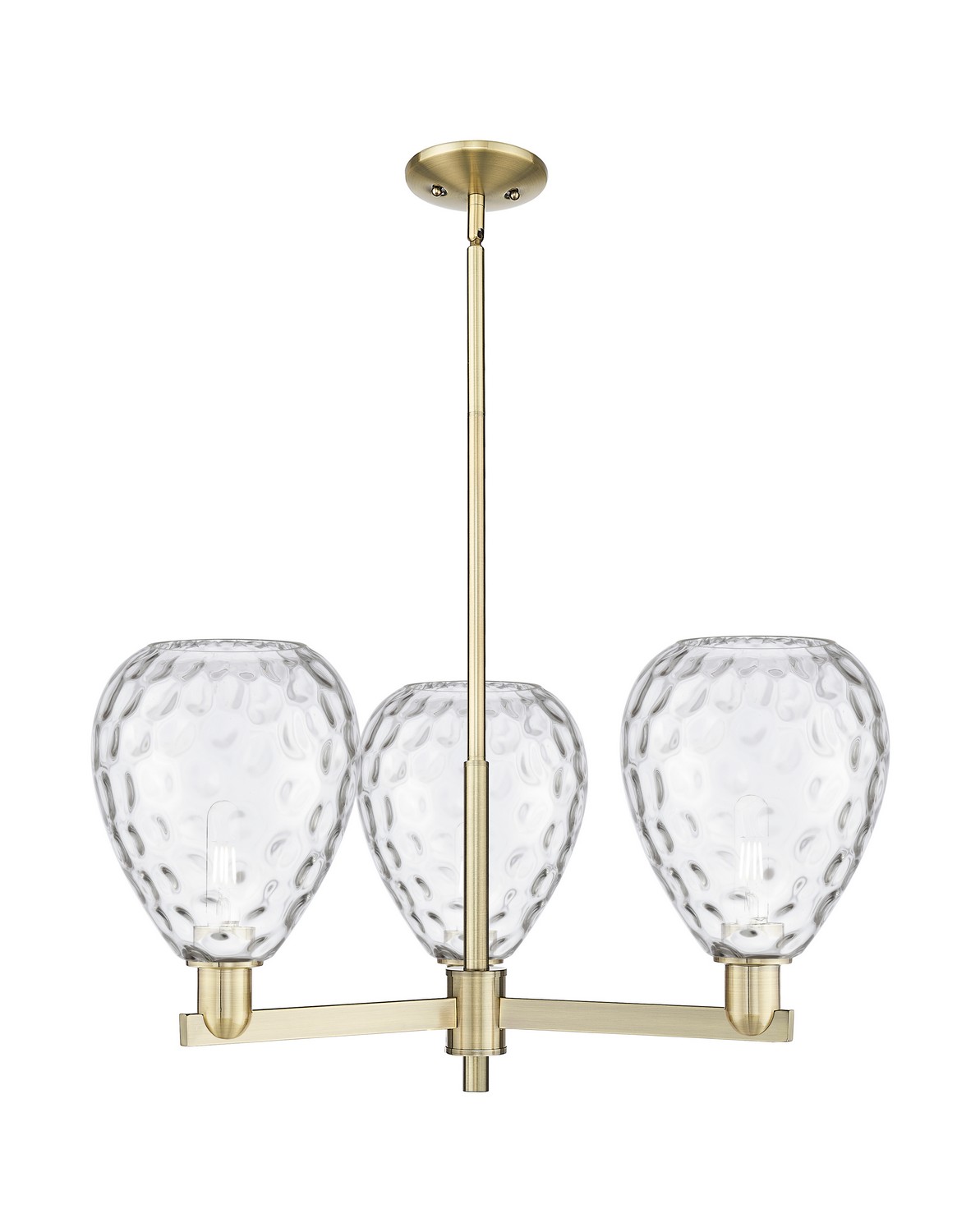 Three Light Pendant by Innovations - Arcadia Collection, Antique Brass Finish - 716-3CR-AB-G372