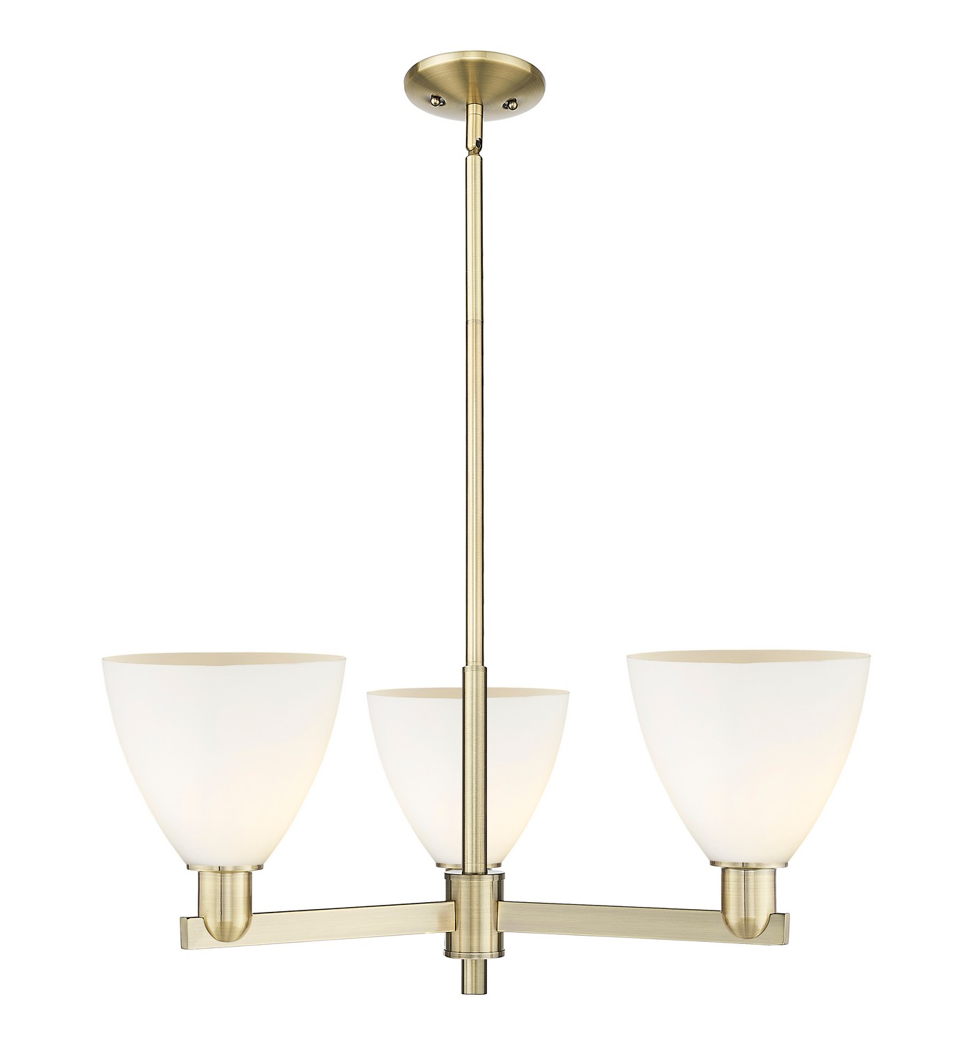 Three Light Pendant by Innovations - Arcadia Collection, Antique Brass Finish - 716-3CR-AB-GBD-751