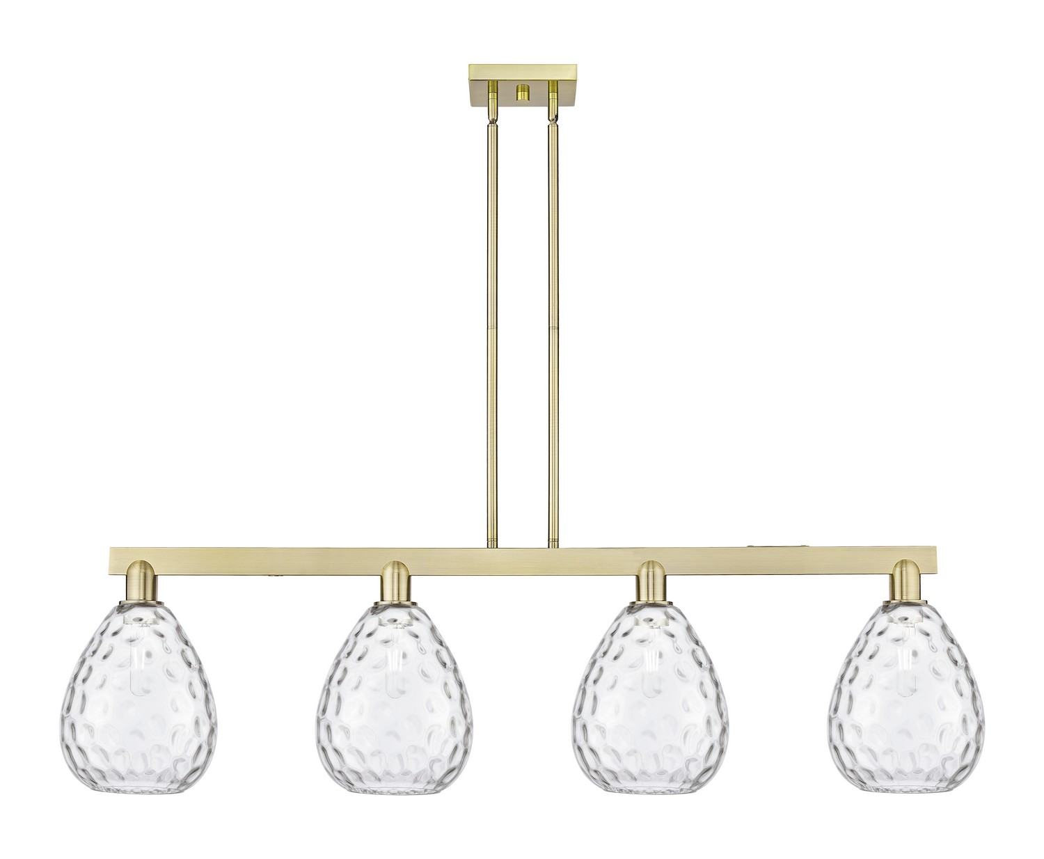Four Light Island Pendant by Innovations - Arcadia Collection, Antique Brass Finish - 716-4I-AB-G372