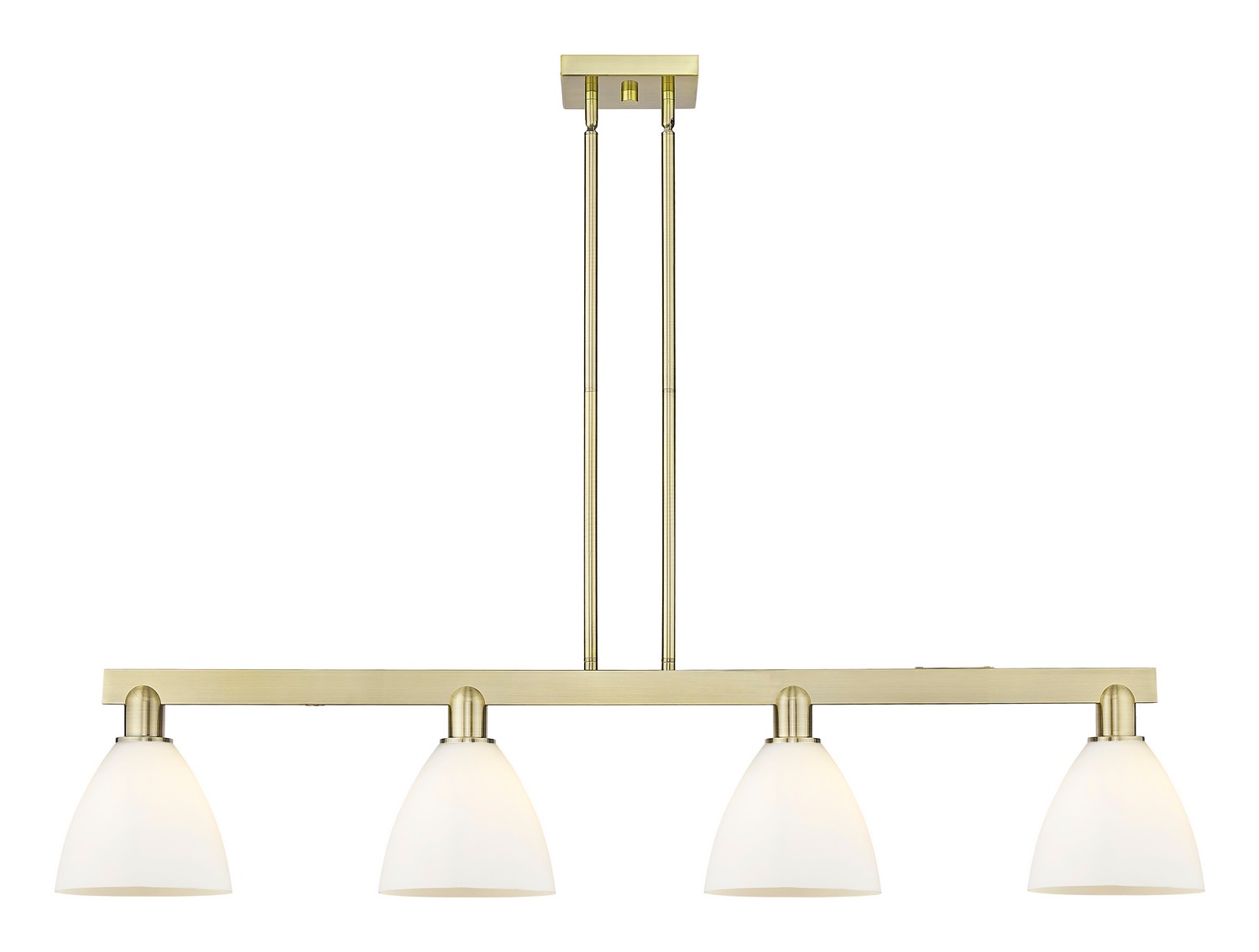 Four Light Island Pendant by Innovations - Arcadia Collection, Antique Brass Finish - 716-4I-AB-GBD-751