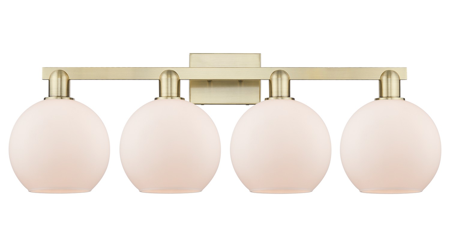 Four Light Bath Vanity by Innovations - Arcadia Collection, Antique Brass Finish - 716-4W-AB-G121-8