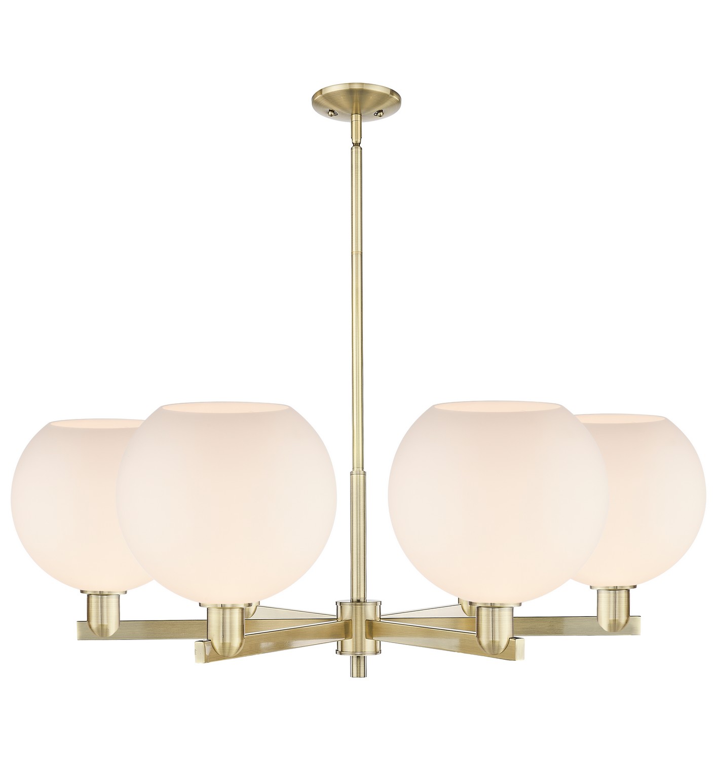 Six Light Chandelier by Innovations - Arcadia Collection, Antique Brass Finish - 716-6CR-AB-G121-10