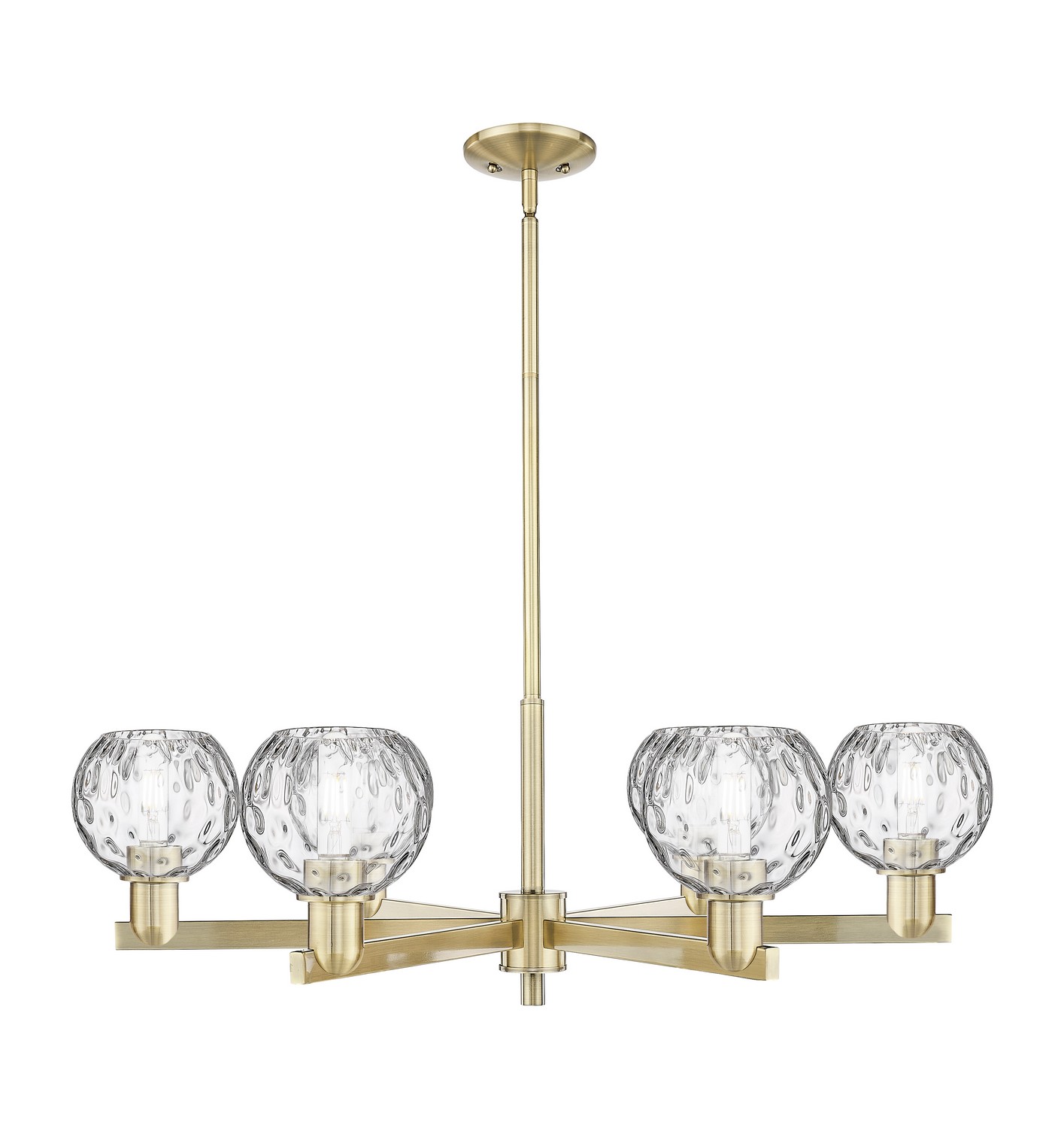 Six Light Chandelier by Innovations - Arcadia Collection, Antique Brass Finish - 716-6CR-AB-G1215-6