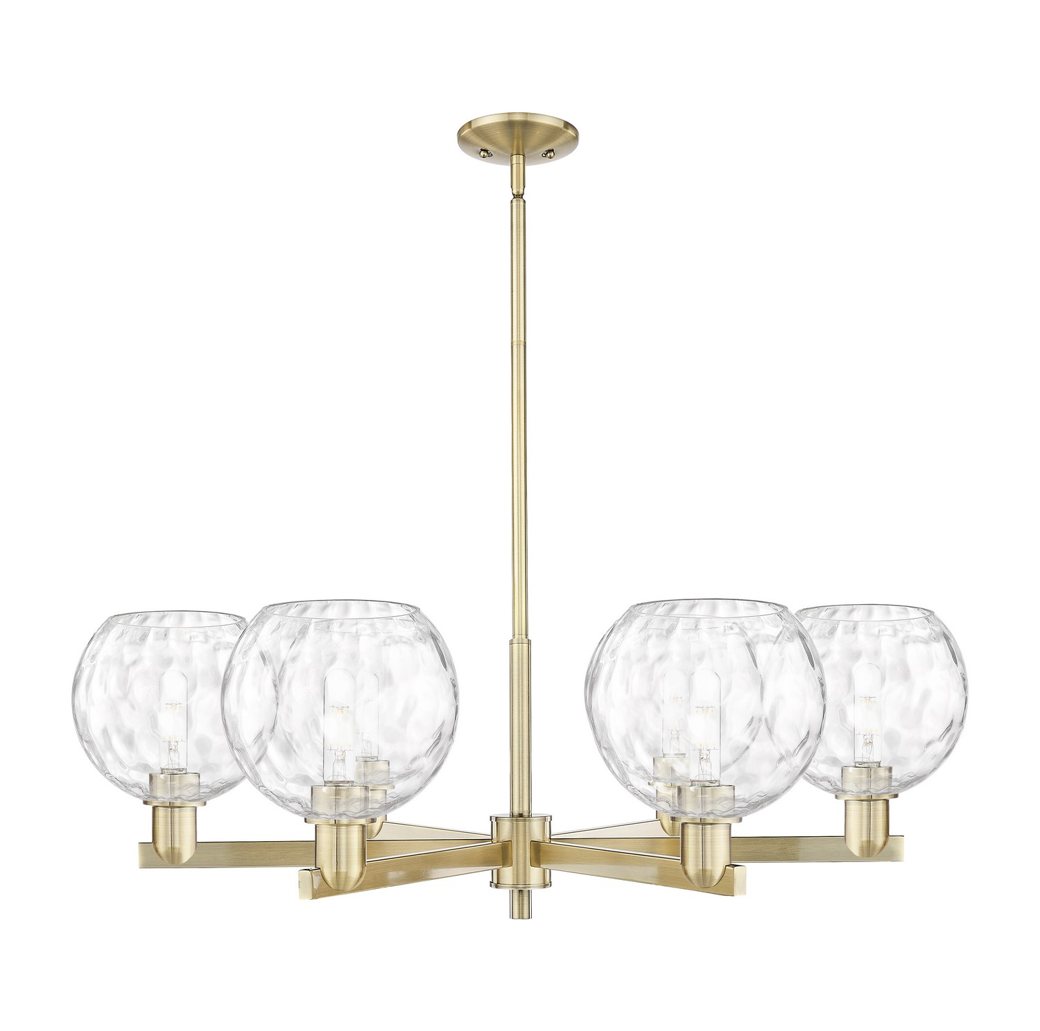 Six Light Chandelier by Innovations - Arcadia Collection, Antique Brass Finish - 716-6CR-AB-G1215-8