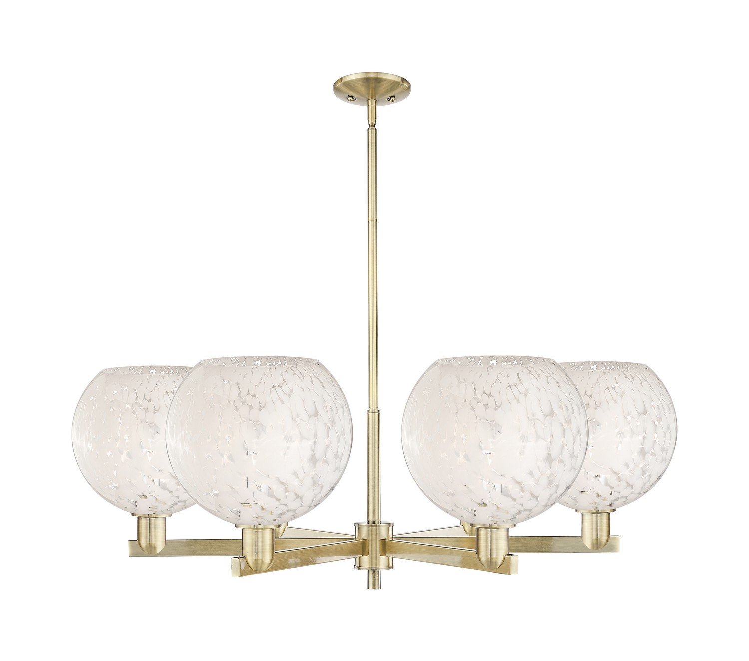 Six Light Chandelier by Innovations - Arcadia Collection, Antique Brass Finish - 716-6CR-AB-G1216-10WM
